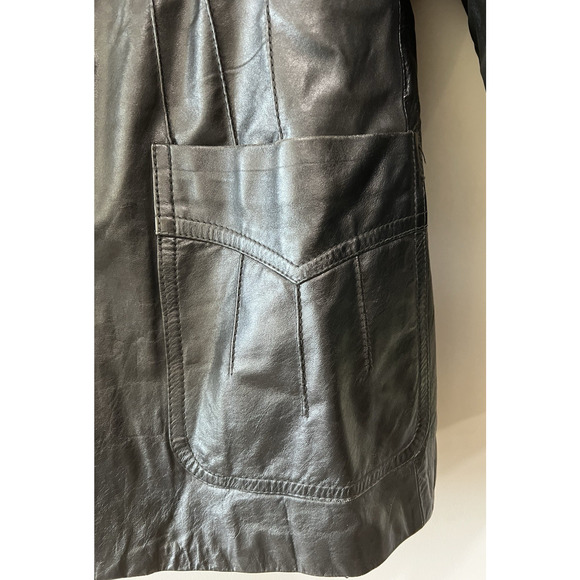 Vtg Men’s 70's Retro western Leather Jacket Size 44 , thermal liner Argentina - Picture 10 of 11